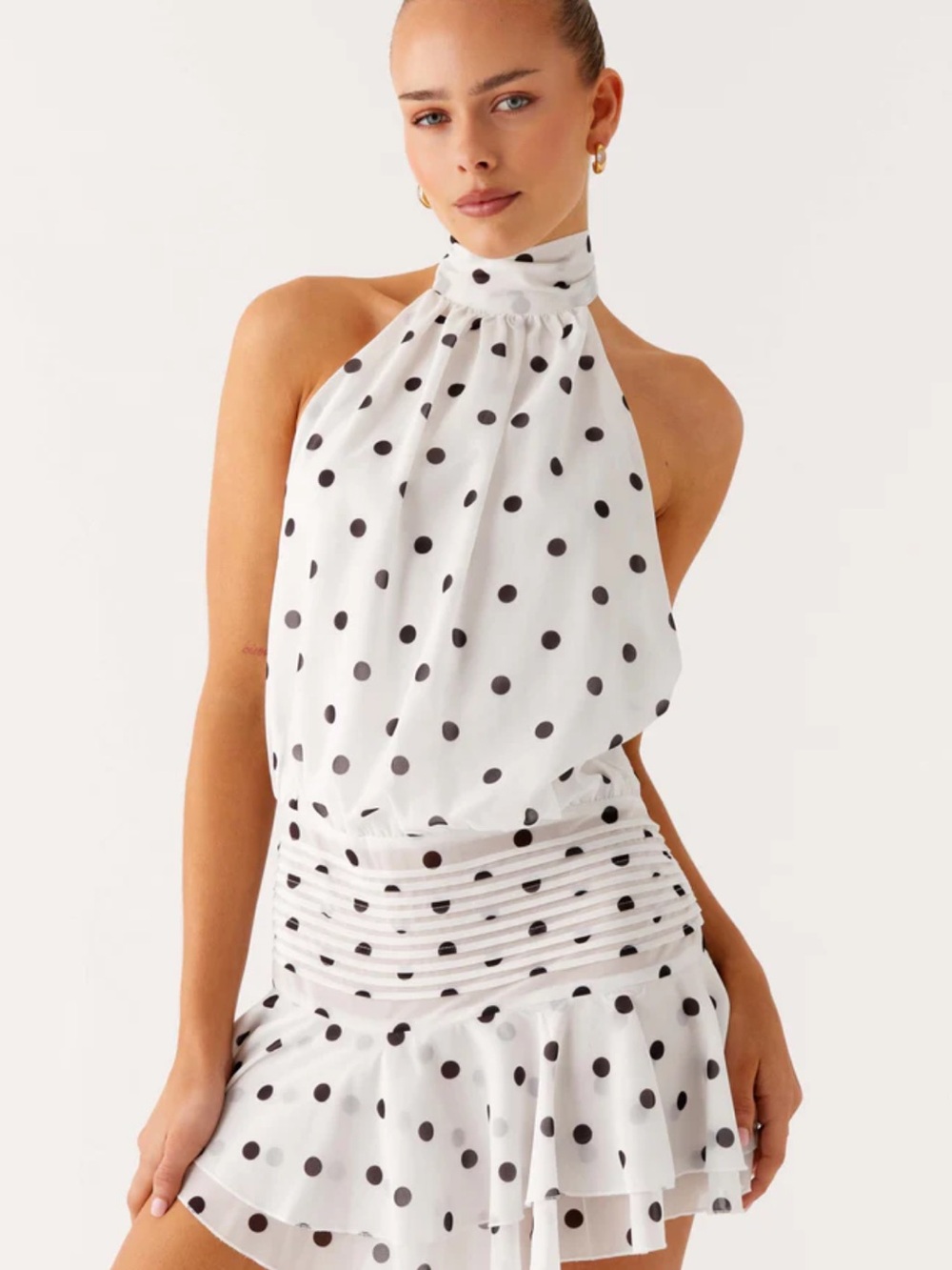 Peppermayo White Polka Dot Dress - New with Tag On - Picture 3 of 6